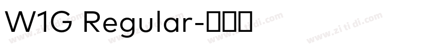 W1G Regular字体转换